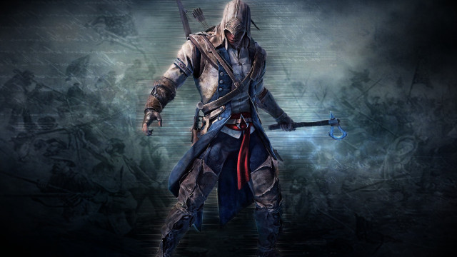 Man full outfit holding sword free wallpaper for desktop - medium preview image