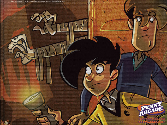 Cartoon man holding hammer boy free wallpaper for desktop - medium preview image