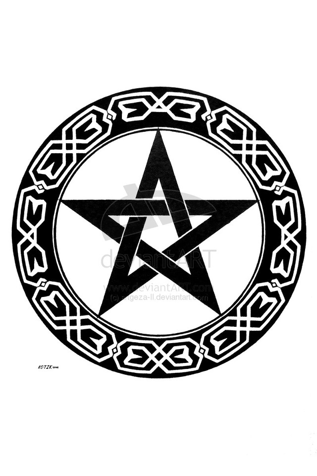 Pentagram celtic designs artwork image free wallpaper for mobile - medium preview image