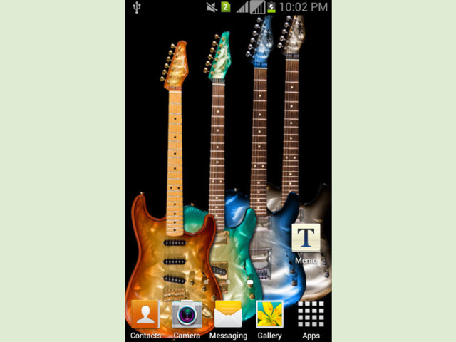 Cell phone guitars clock screen free wallpaper for desktop - medium preview image