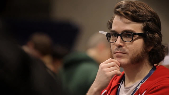 Man glasses red jacket looking free wallpaper for desktop - medium preview image