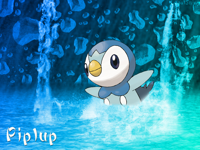 Cartoon penguin floating pool waterfall free wallpaper for desktop - medium preview image