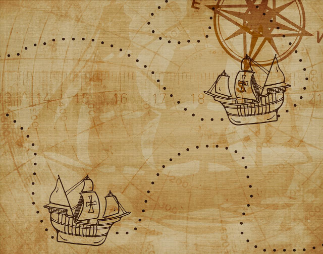 Ship compass drawing paper dots free wallpaper for desktop - medium preview image