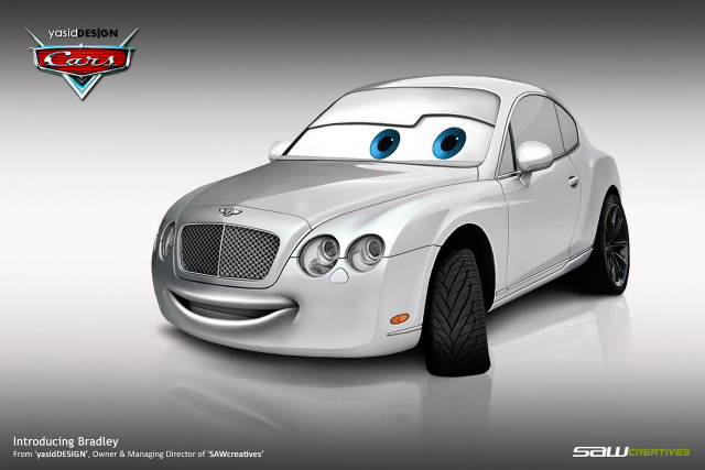Cartoon character car big blue free wallpaper for desktop - medium preview image
