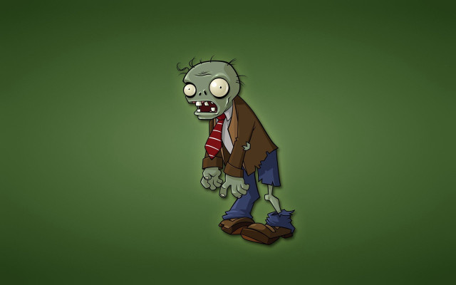 Cartoon zombie tie backpack green free wallpaper for desktop - medium preview image