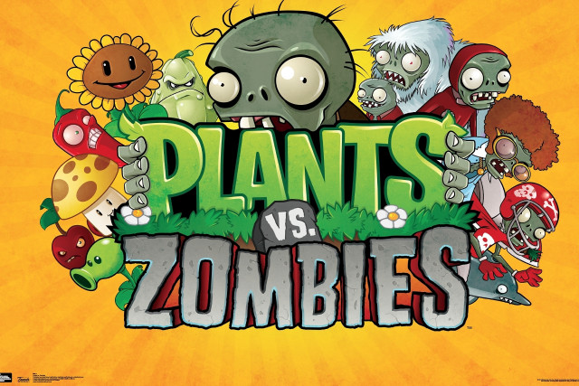 Plants vs zombies logo zombies free wallpaper for desktop - medium preview image