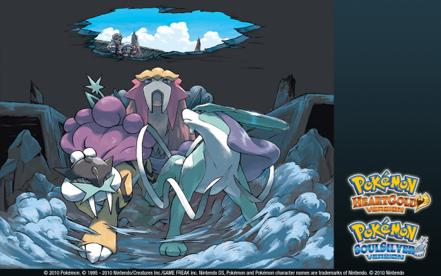 Pokemon mountain castle sky cartoon free wallpaper for desktop - medium preview image