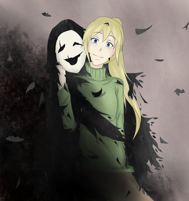 Creepy mask woman black bird free wallpaper for tablet - medium preview image