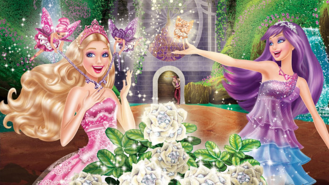 Garden fairy castle barbie dolls free wallpaper for desktop - medium preview image