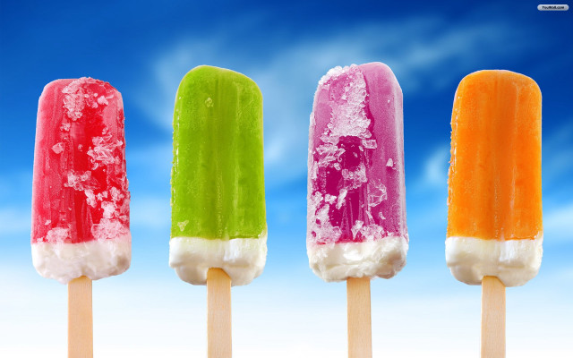 Four popsicles colored ice cream free wallpaper for desktop - medium preview image
