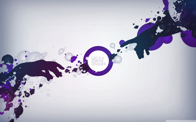 Hand reaching circle bubbles around free wallpaper for desktop - medium preview image