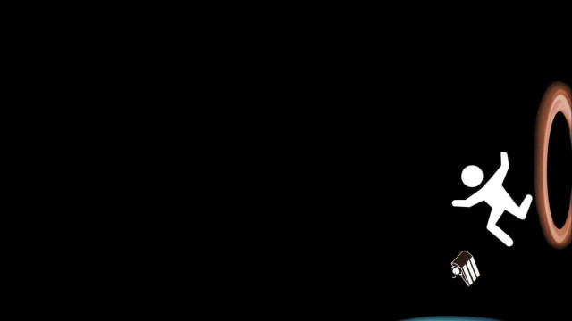 Man falling space station dark free wallpaper for desktop - medium preview image