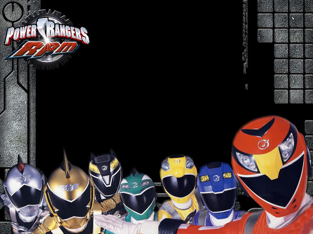 Power rangers lined up black free wallpaper for desktop - medium preview image
