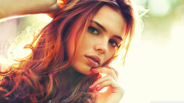 Woman long hair posing hand #4 free wallpaper for desktop - medium preview image