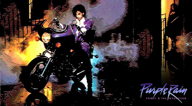 Man purple suit motorcycle woman free wallpaper for desktop - medium preview image