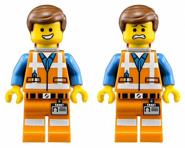 Lego man brown hair blue free wallpaper for desktop - medium preview image
