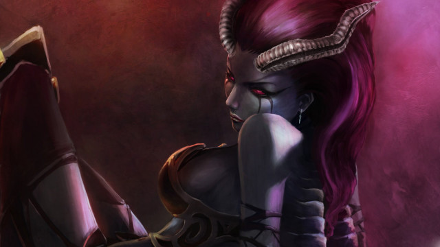 Woman horns demon makeup looking free wallpaper for desktop - medium preview image