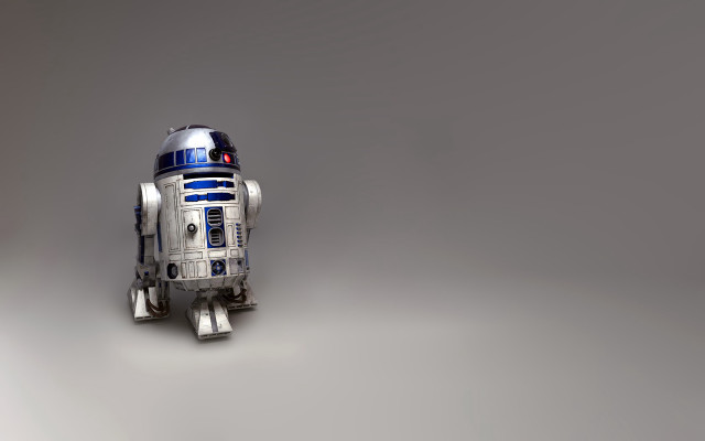 Robot redlight blueface graybackground 3drender free wallpaper for desktop - medium preview image