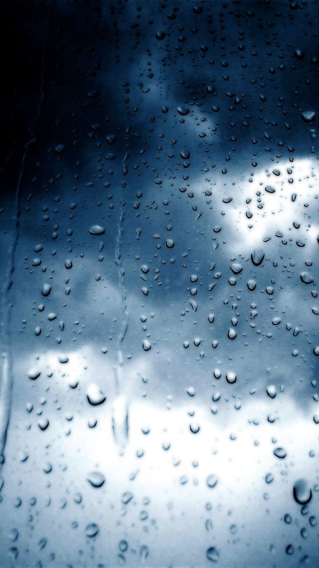 Rain covered window sky clouds free wallpaper for mobile - medium preview image