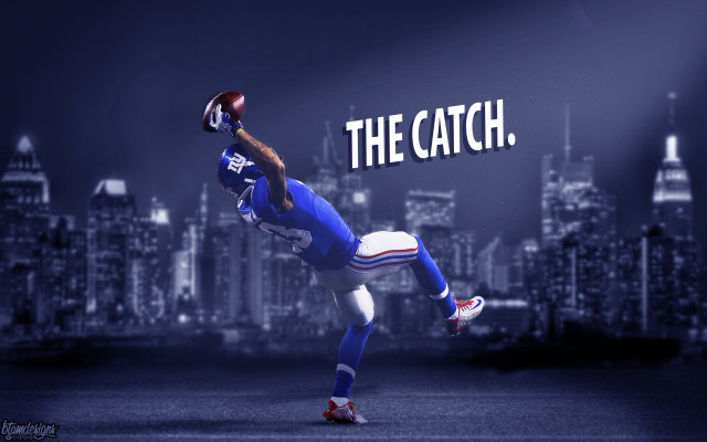 Football player catching ball the free wallpaper for desktop - medium preview image