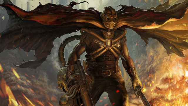 Man gun bird shoulder fire free wallpaper for desktop - medium preview image