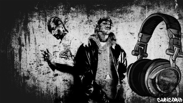 Man headphones graffiti wall food free wallpaper for desktop - medium preview image