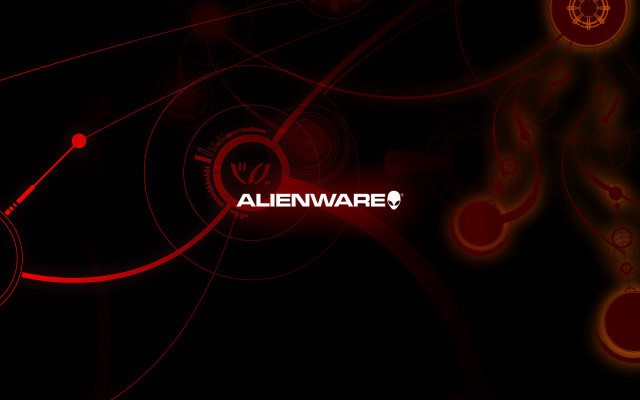 Red black alienware wallpaper circles free wallpaper for desktop - medium preview image
