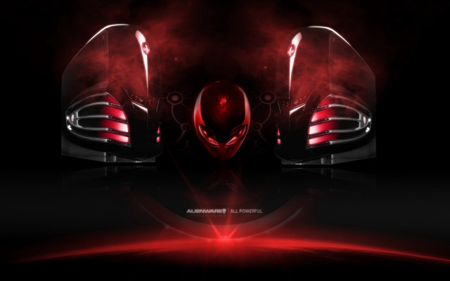 Futuristic helmet red lights face free wallpaper for desktop - medium preview image