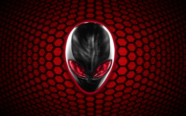 Red alien head black face free wallpaper for desktop - medium preview image
