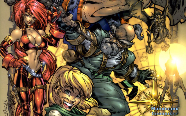 Cartoon characters guns armor yellow free wallpaper for desktop - medium preview image