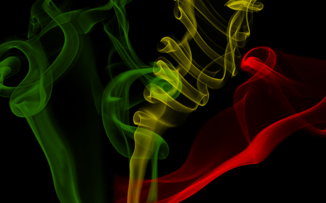 Red green smoke dark background free wallpaper for desktop - medium preview image