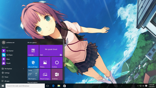 Girl short skirt window windows10 free wallpaper for desktop - medium preview image