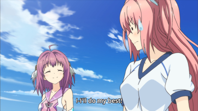 Two anime girls sky quote free wallpaper for desktop - medium preview image