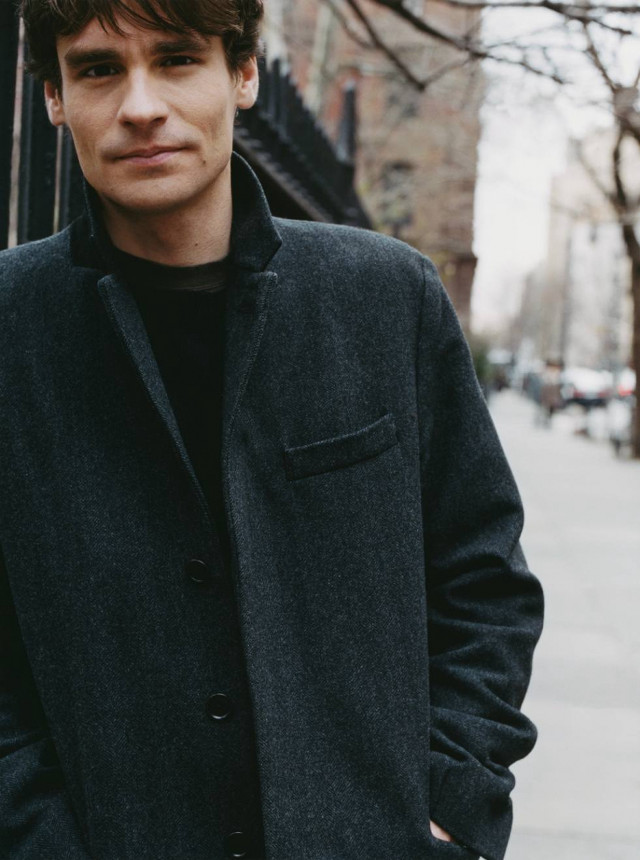 Man coat jeans hands pockets free wallpaper for mobile - medium preview image