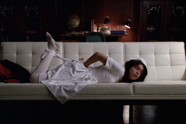 Woman couch legs crossed relaxed #2 free wallpaper for desktop - medium preview image