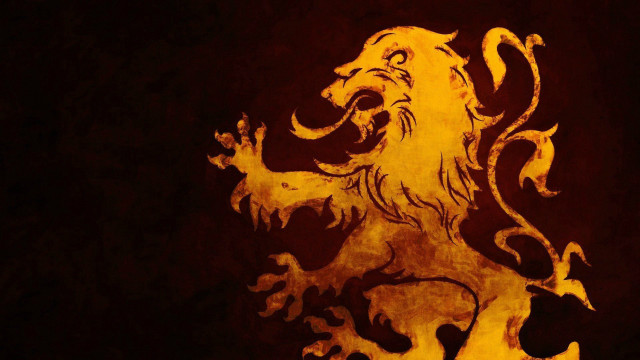 Lion painted wall dark red free wallpaper for desktop - medium preview image