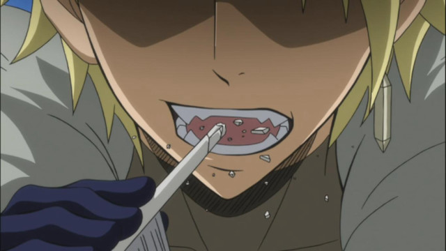 Man knife toothbrush mouth image free wallpaper for desktop - medium preview image