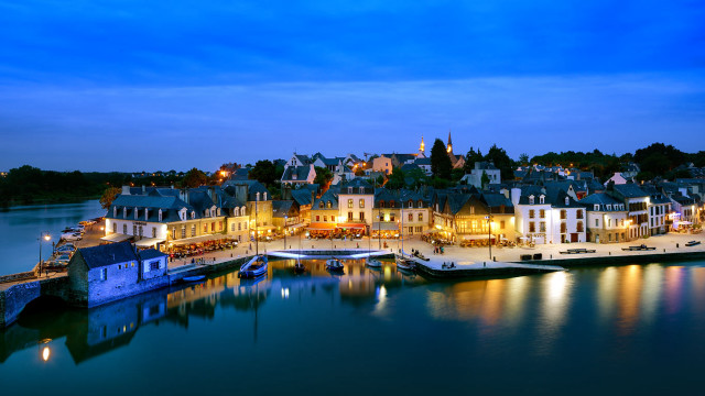 City harbor bridge night lights free wallpaper for desktop - medium preview image