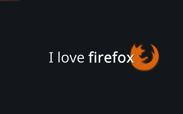 Firefox love white letters black free wallpaper for desktop - medium preview image