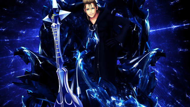 Man guitar blue background stars free wallpaper for desktop - medium preview image