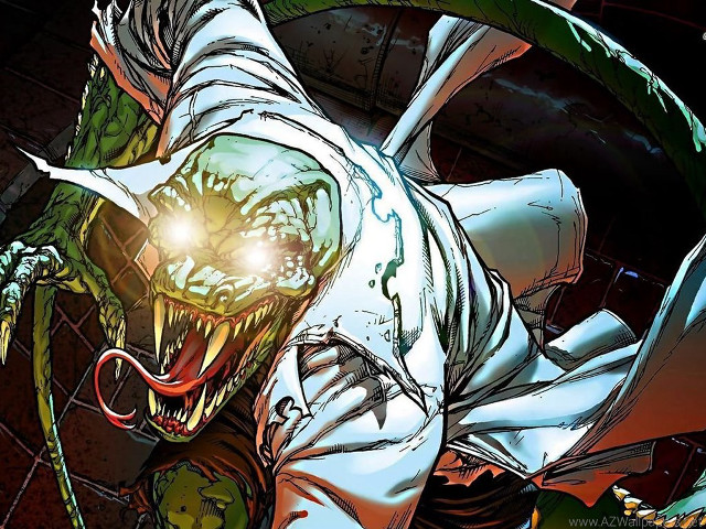 Creepy creature light face green free wallpaper for desktop - medium preview image