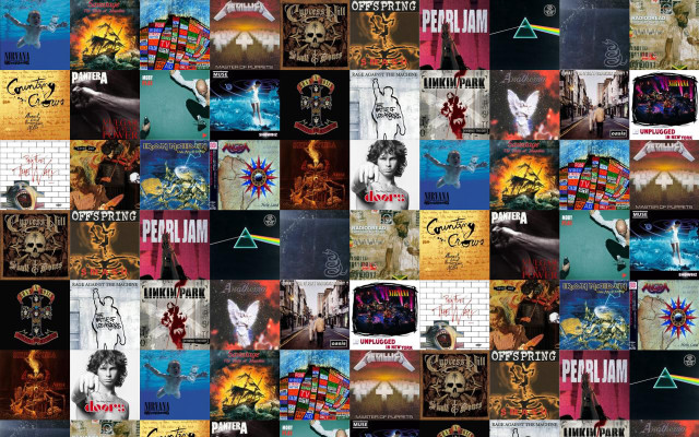 Album collage man rainbow center free wallpaper for desktop - medium preview image