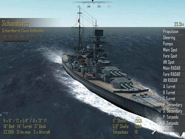 Battleship ocean screenshot warship turret free wallpaper for desktop - medium preview image