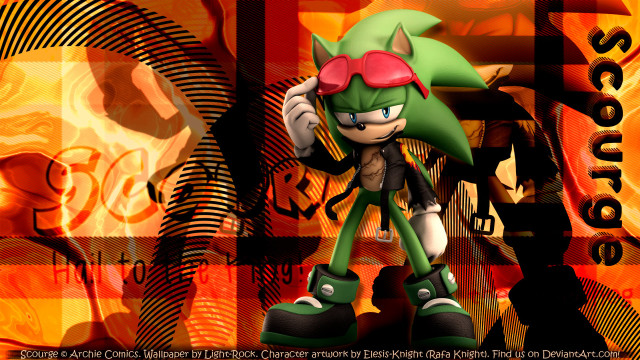 Cartoon character green object red free wallpaper for desktop - medium preview image