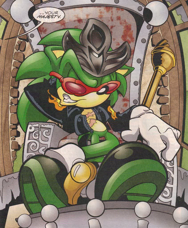 Green black sonic hedgehog sitting free wallpaper for mobile - medium preview image