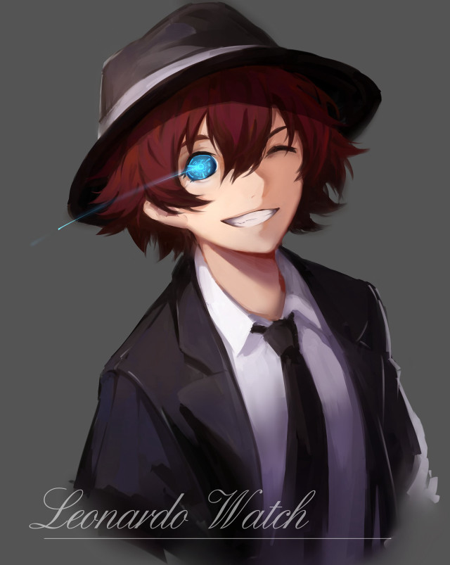 Hat tie blue eye black free wallpaper for mobile - medium preview image