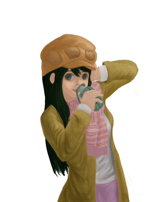 Woman yellow coat hat cell free wallpaper for mobile - medium preview image