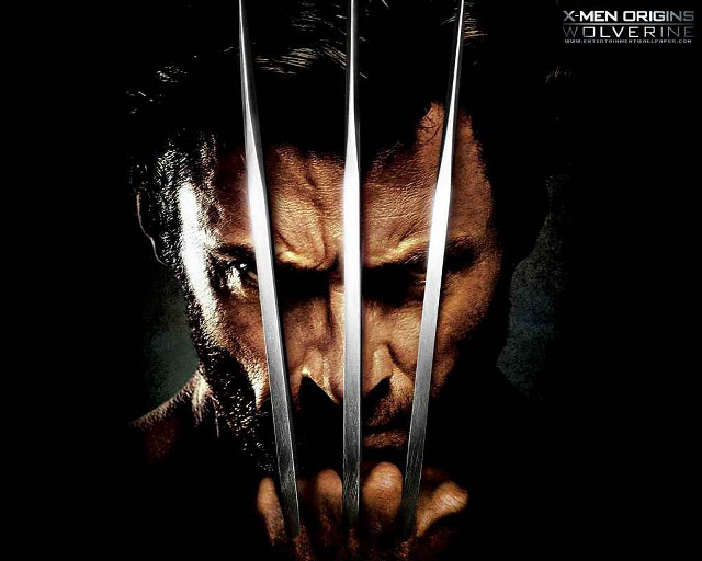 Wolverine dark poster face claws free wallpaper for desktop - medium preview image