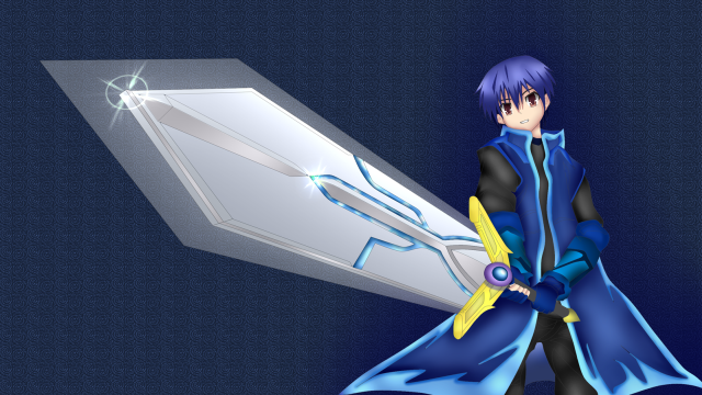 Man blue outfit sword shield #3 free wallpaper for desktop - medium preview image