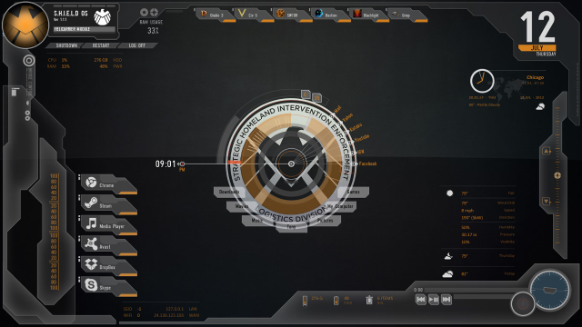 Futuristic interface circular symbol star free wallpaper for desktop - medium preview image